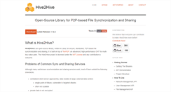 Desktop Screenshot of hive2hive.com